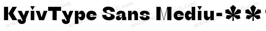 KyivType Sans Mediu字体转换
